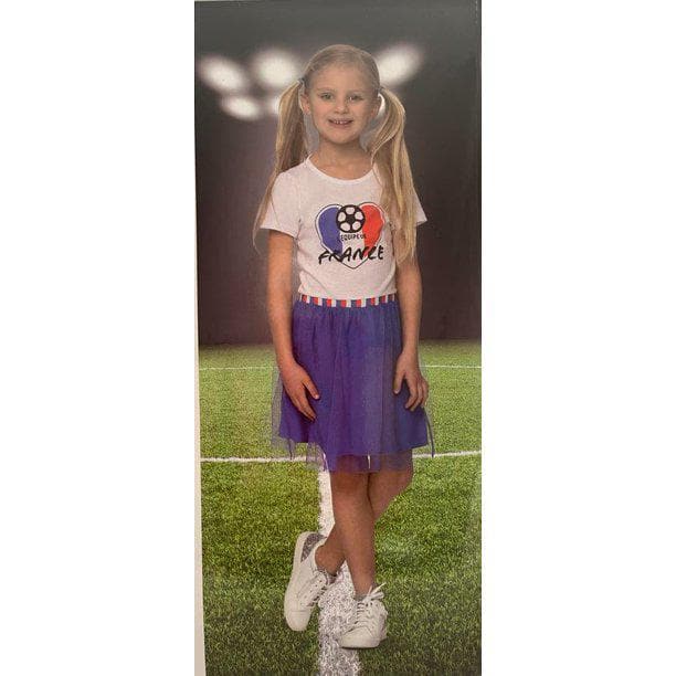 French Soccer Team Cheerleader Dress Little Girls Size 1.5/2 Years