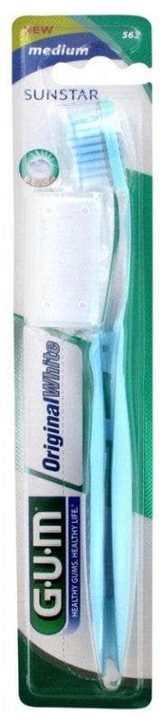 GUM Original White Toothbrush Medium 563 Colour: Blue 1
