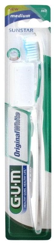 GUM Original White Toothbrush Medium 563 Colour: White