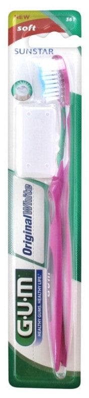 GUM Original White Toothbrush Soft 561 Colour: Pink