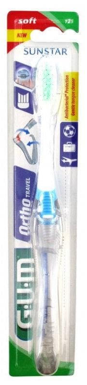 GUM Orthodontic Travel Toothbrush 125 Colour: Blue