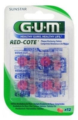 GUM - Red Cote Dental Plaque Revealer 12 tablets