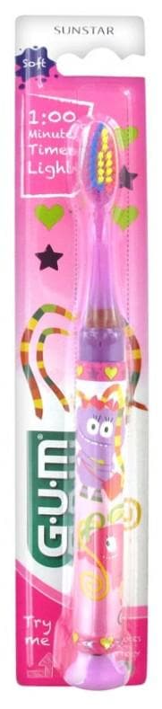 GUM Sunstar Timer Light Toothbrush 7 Years Old and + Colour: Purple