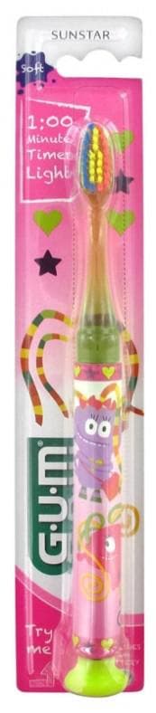 GUM Sunstar Timer Light Toothbrush 7 Years Old and + Colour: Yellow