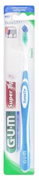 GUM Toothbrush SuperTip Medium 463 Colour: Light Blue
