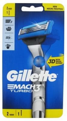 Gillette - Razor Mach3 Turbo 3D + 2 Blades