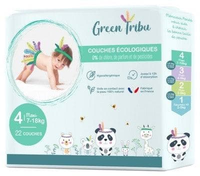 Green Tribu - Ecological Diapers 22 Diapers Size 4 (7-18 kg)