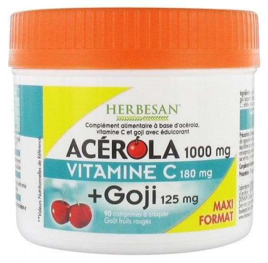 Herbesan Acerola 1000 mg Vitamin C 180 mg + Goji 125 mg 90 Tablets