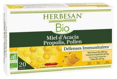 Herbesan - Organic Acacia Honey Propolis Pollen 20 Phials