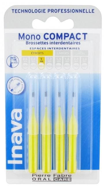 Inava Mono Compact 4 Interdental Brushes Size: ISO2 1mm