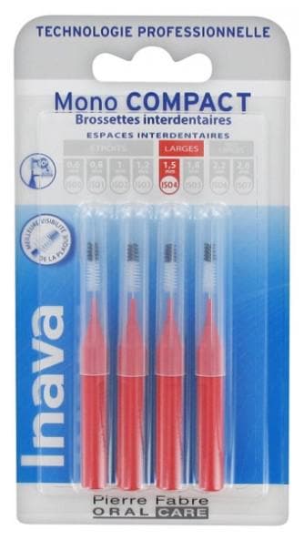 Inava Mono Compact 4 Interdental Brushes Size: ISO4 1,5mm