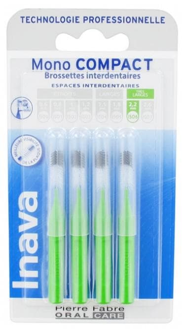 Inava Mono Compact 4 Interdental Brushes Size: ISO6 2,2mm