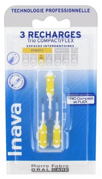 Inava Trio Brushes 3 Refills for Trio Compact/Flex Size: ISO2 1mm