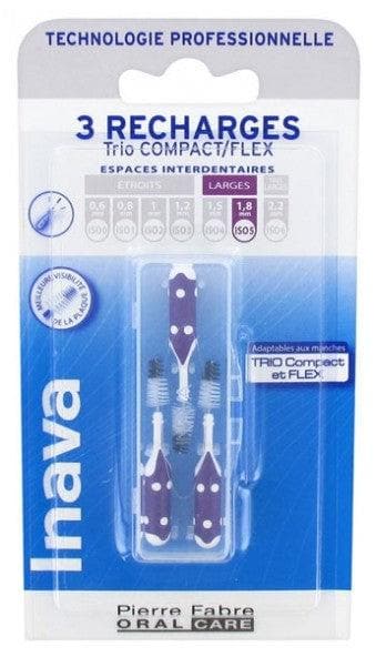 Inava Trio Brushes 3 Refills for Trio Compact/Flex Size: ISO5 1,8mm