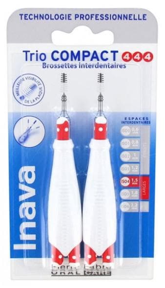 Inava Trio Compact 6 Interdental Brushes Size: ISO4 1,5mm