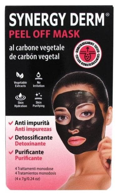Incarose Synergy Derm Peel Off Mask with Vegetable Charcoal 4 x 7g