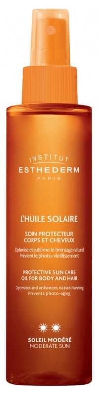 Institut Esthederm L'Huile Solaire Protective Sun Care Oil for Body and Hair Moderate Sun 150ml