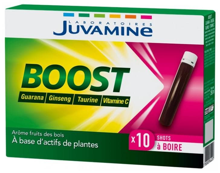 Juvamine Boost Ginseng Guarana Taurin and Vitamin C 10 Shots