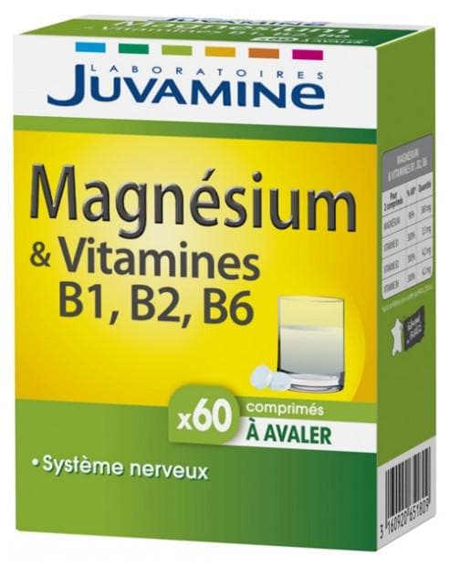 Juvamine Magnesium & Vitamins B6 B2 B1 60 Tablets
