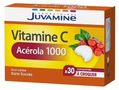Juvamine - Vitamin C Acerola 1000 30 Tablets to Crunch
