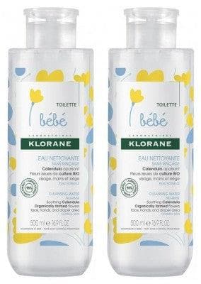Klorane - Baby No-Rinse Cleansing Water 2 x 500ml