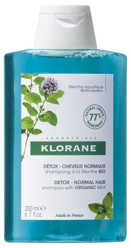 Klorane Detox Normal Hair Shampoo with Mint Organic 200ml