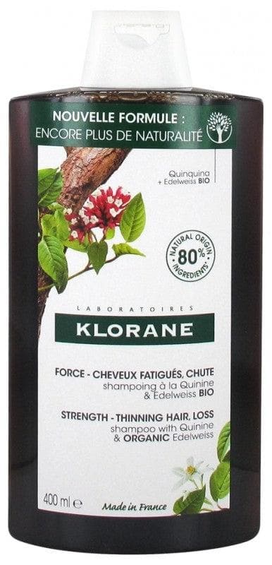 Klorane Strength Tired Hair & Fall Shampoo with Quinine and Edelweiss Organic 400ml