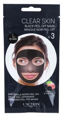 L'Action Paris - Black Peel Off Mask 3 Sachets