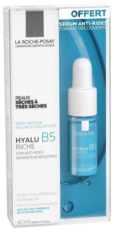 La Roche-Posay Hyalu B5 Riche Replumping Repairing Anti-Wrinkles Care 40ml + Replumping Repairing Anti-Wrinkles Concentrate Serum 10ml Free