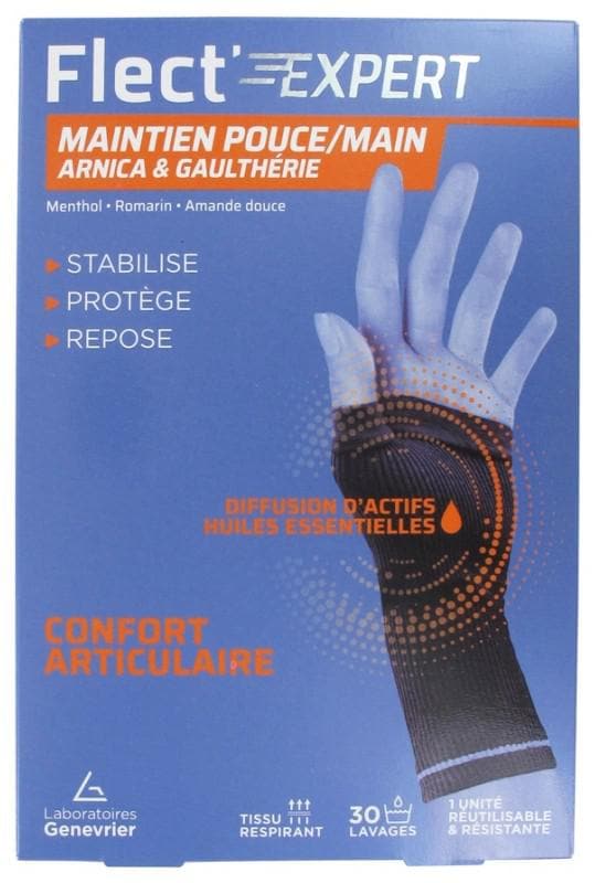 Laboratoires Genevrier FLECT' EXPERT Hand/Thumb Support Arnica & Gaultheria Size: T1
