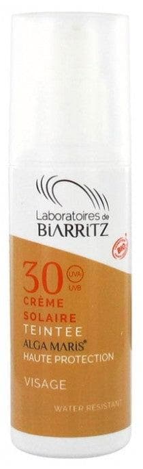Laboratoires de Biarritz Alga Maris Organic Face Tinted Sunscreen SPF30 50ml Colour: Golden