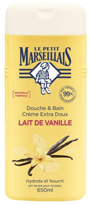 Le Petit Marseillais Shower and Bath Cream Extra-Gentle Vanilla Milk 650ml