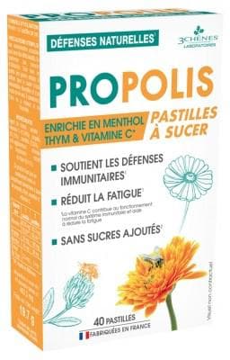 Les 3 Chênes - Propolis Natural Defenses 40 Lozenges to Suck