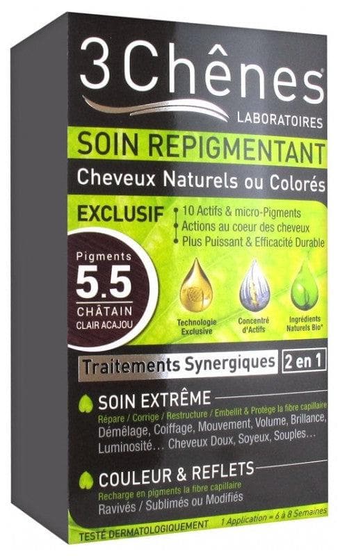 Les 3 Chênes Repigment Care Natural or Colour Treated Hair Hair Colour: 5.5 Mahogany Light Chestnut