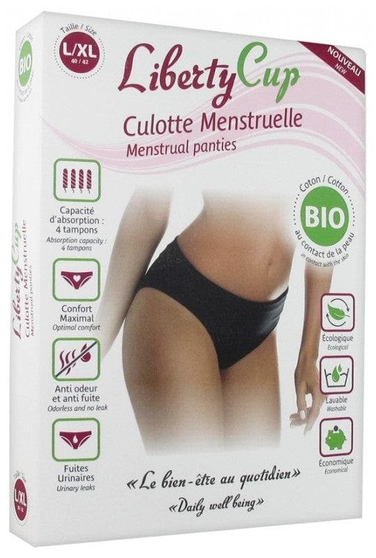 Liberty Cup Menstrual Panty Black Colored Organic Size: L/XL