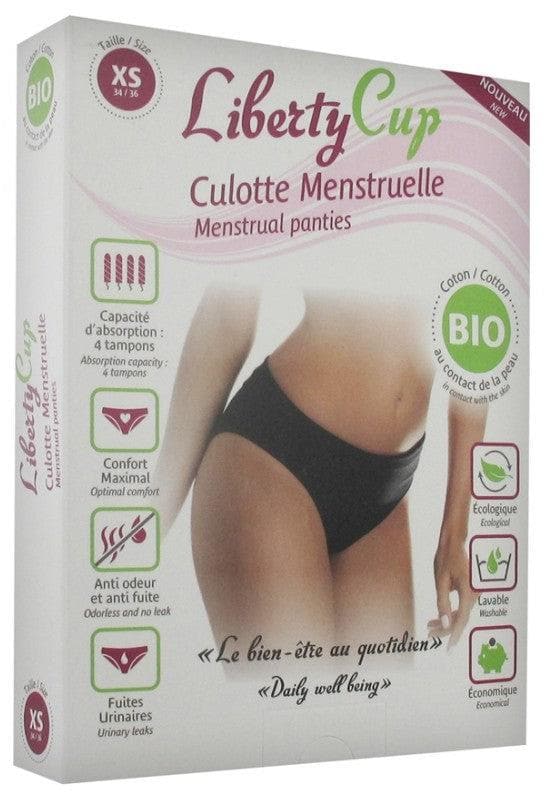 Liberty Cup Menstrual Panty Black Colored Organic Size: XS