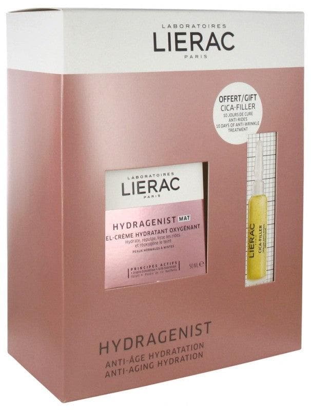 Lierac Hydragenist Matt Moisturising Oxygenating Cream-Gel 50ml + Cica-Filler Anti-Wrinkle Repairing Serum 10ml Free