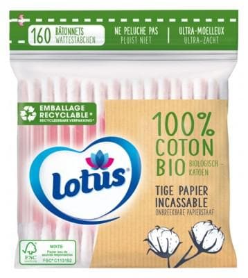 Lotus - Organic Cotton Sticks 160 Units