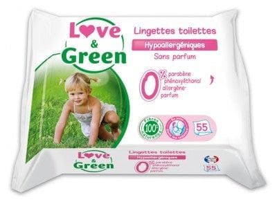 Love & Green - Toilette Wipes 55 Wipes