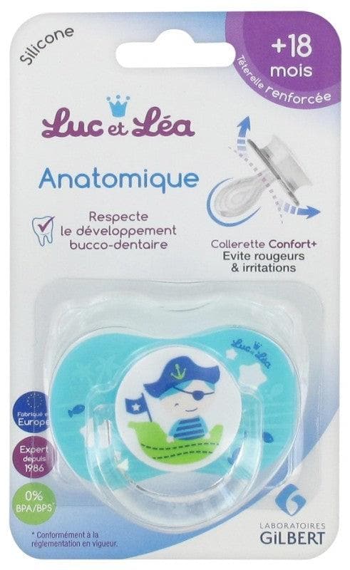 Luc et Léa Silicone Anatomic Soother with Ring + 18 Months Model: Pirate 1