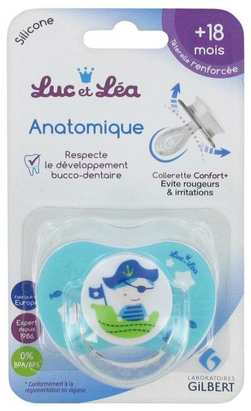 Luc et Léa Silicone Anatomic Soother with Ring + 18 Months Model: Pirate 2