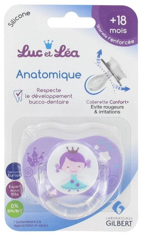 Luc et Léa Silicone Anatomic Soother with Ring + 18 Months Model: Princess