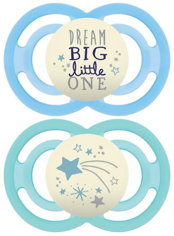 MAM 2 Soothers Perfect Night Silicone 2-6 Months Model: Dream BIG and