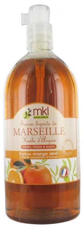 MKL Green Nature Marseille Liquid Soap Argan Oil Orange Honey 1 L