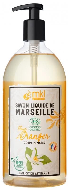 MKL Green Nature Marseille Liquid Soap Orange Blossom Organic 1L