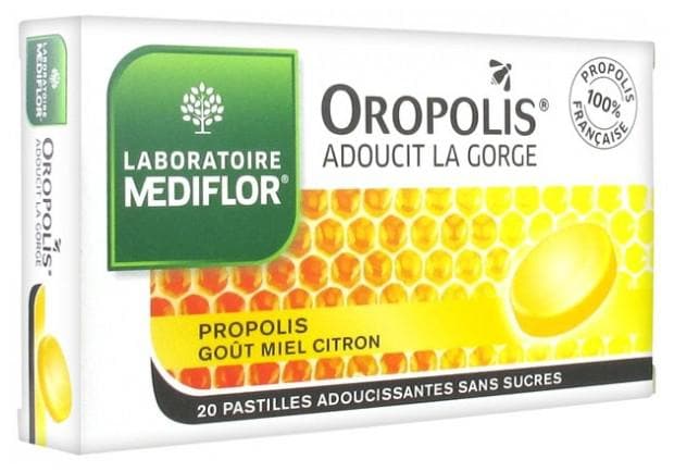 Médiflor Oropolis Softening Lozenges for the Throat 20 Lozenges Taste: Honey-Lemon