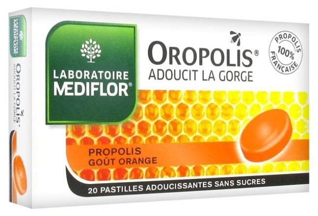 Médiflor Oropolis Softening Lozenges for the Throat 20 Lozenges Taste: Orange