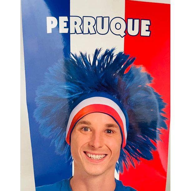 Men’s Wig – French Flag Red, White and Blue