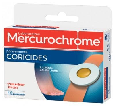 Mercurochrome - 12 Coricide Plasters