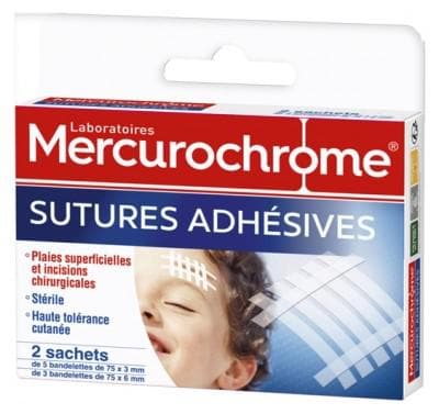 Mercurochrome - Adhesive Sutures 2 Sachets
